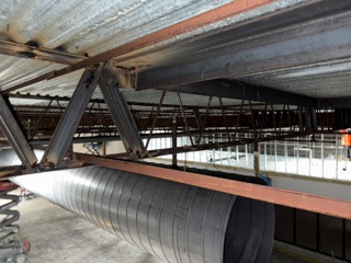 ALDI buildout structural beam and joist reinforcement